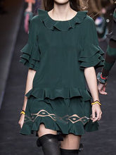 Load image into Gallery viewer, Vintage Velvet Ruffle Top