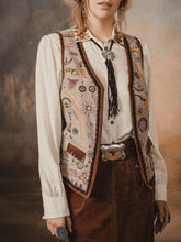 Load image into Gallery viewer, Retro Cvolorful Print Vestv