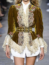 Load image into Gallery viewer, Retro Velvet Lace Patchwork Jacket