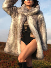 Load image into Gallery viewer, Vintage Double-Sided Fur Coat