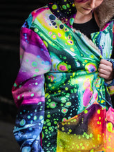 Load image into Gallery viewer, Aurora Double-faced Lambskin Patchwork Jacket