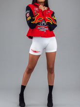 Load image into Gallery viewer, Vtg Navy Du Pont Racing Bomber Jacket