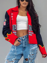 Load image into Gallery viewer, Vtg Navy Du Pont Racing Bomber Jacket