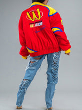 Load image into Gallery viewer, Letter-print Racing Puff Jacket