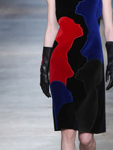 Load image into Gallery viewer, Vintage Velvet Abstract Head Sleeveless Dress
