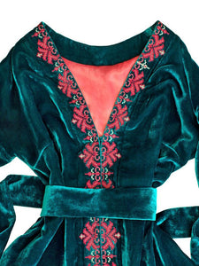 Vintage Velvet Embroidered Coat