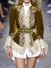 Load image into Gallery viewer, Retro Velvet Lace Patchwork Jacket
