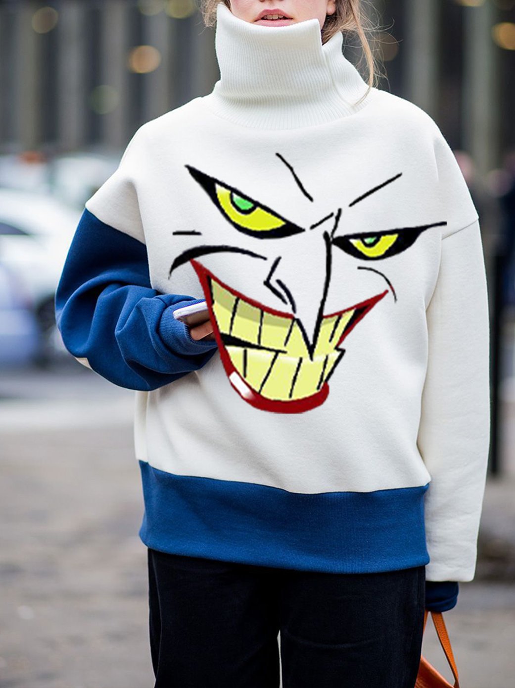 Women's Clown Expression Print Sweatshirt