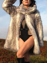 Load image into Gallery viewer, Vintage Double-Sided Fur Coat
