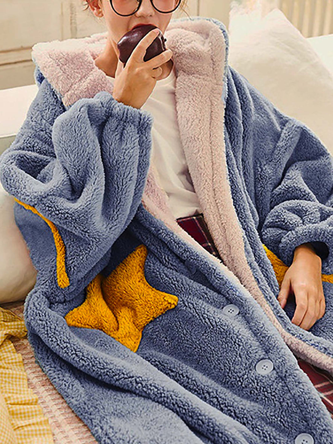 Pure Wool Blanket Hoodie