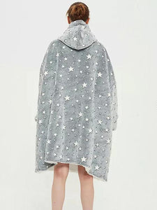 Star Print Sweatshirt Blanket