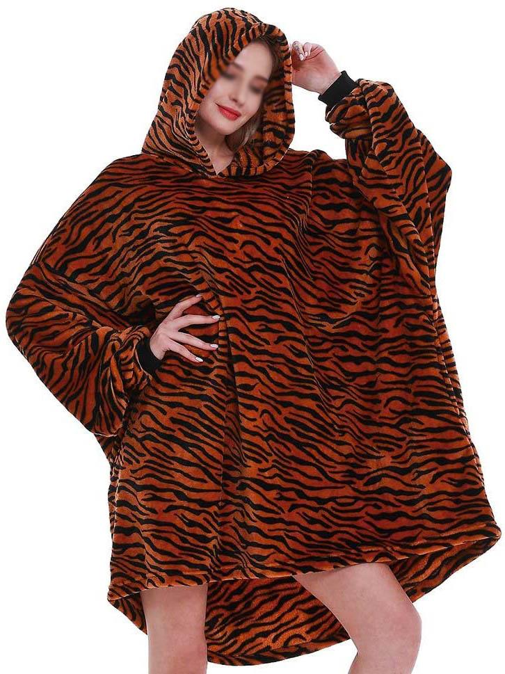 Leopard Print Sweatshirt Blanket