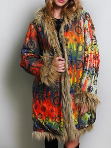 Burning Faux Fur Bohemian Jacket