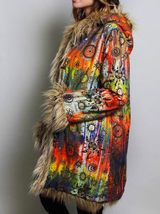 Burning Faux Fur Bohemian Jacket