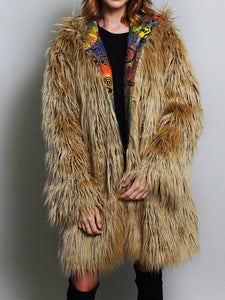 Burning Faux Fur Bohemian Jacket