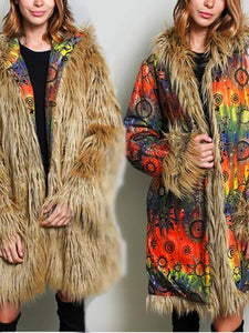 Burning Faux Fur Bohemian Jacket