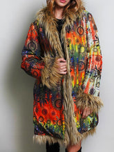 Load image into Gallery viewer, Burning Faux Fur Bohemian Jacket
