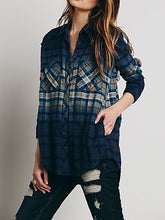 Load image into Gallery viewer, Retro Gradient Plaid Shirt
